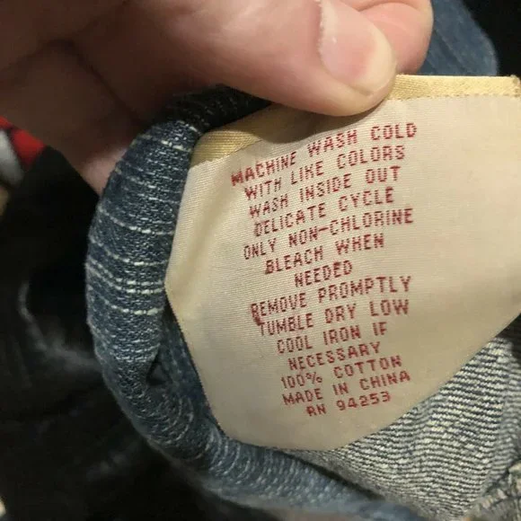 Vintage 70s Pinstripe Denim Jacket - Sentico the Legendary Jean Jacket Size: M - Picture 7 of 7